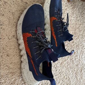 Nike Dark Blue and Orange Athletic Shoes